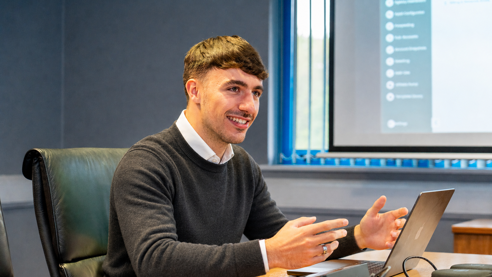A member of the UK AI Consulting team in a client strategy session